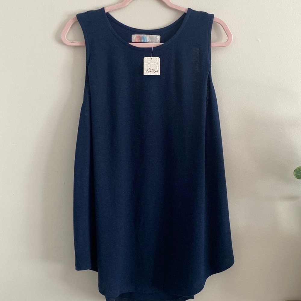 Free People Beach Navy Tank Top Size S